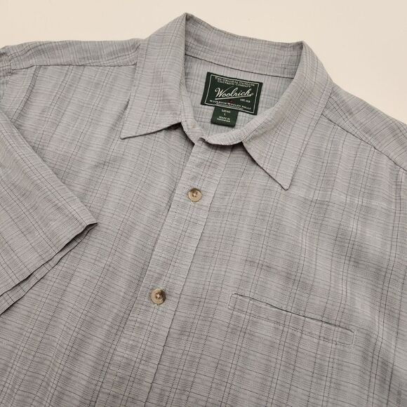 Woolrich Other - Woolrich Mens Button‎ Down Size L Gray Short Sleeve Modal Breathable Shirt